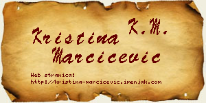 Kristina Marčićević vizit kartica
